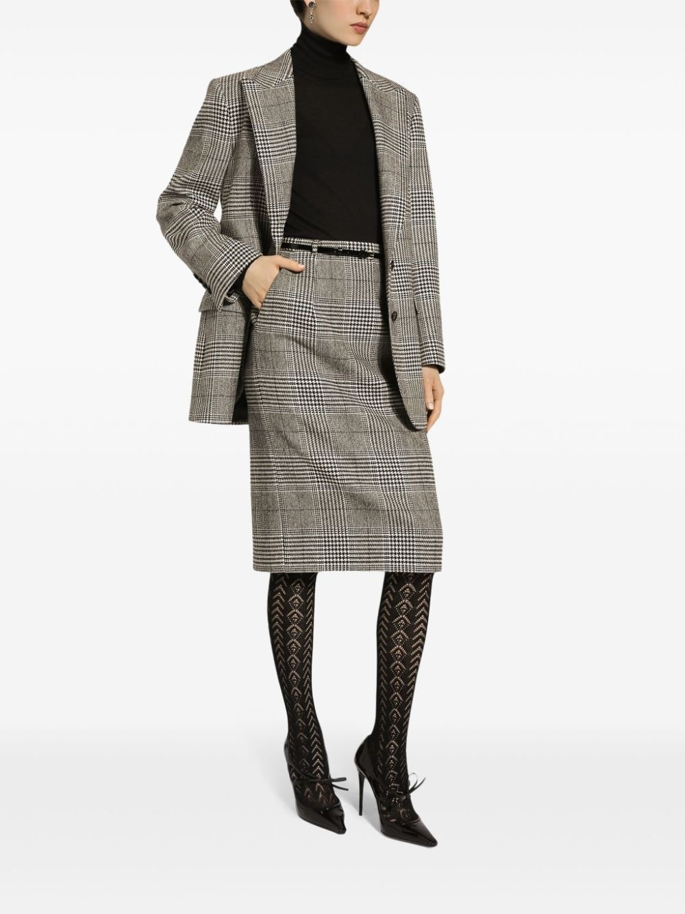 glen-plaid blazer - 3