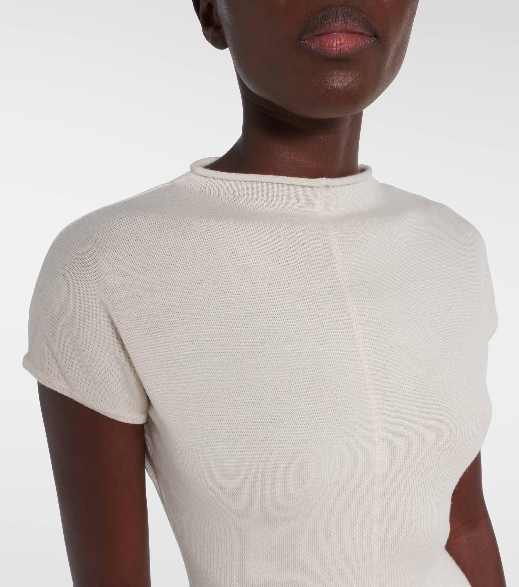 Lenore knitted wool and silk midi dress - 4
