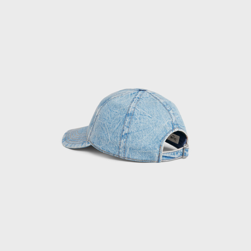 initial baseball cap in denim 4