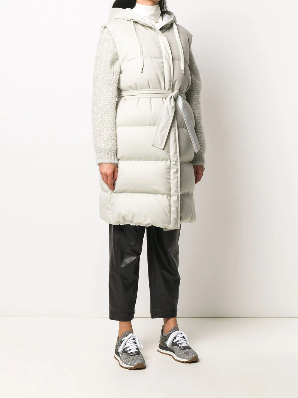 hooded puffer gilet - 3