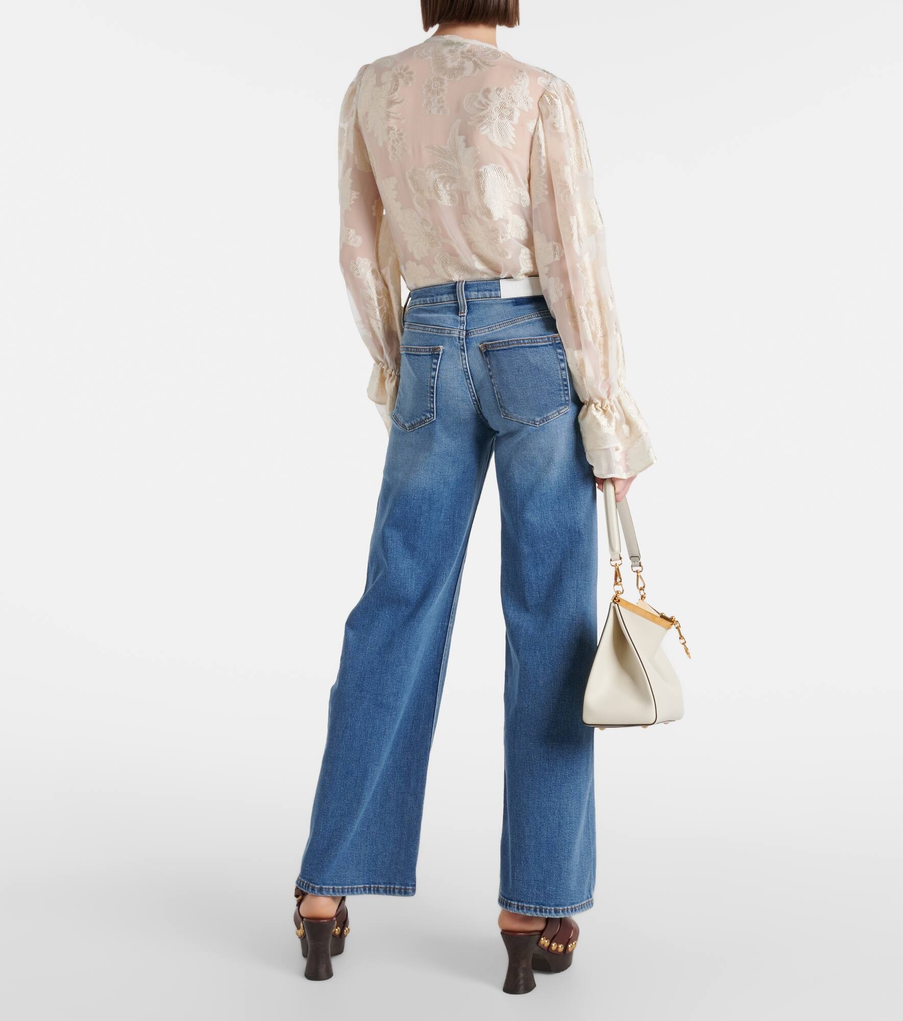 Mid-rise wide-leg jeans - 3