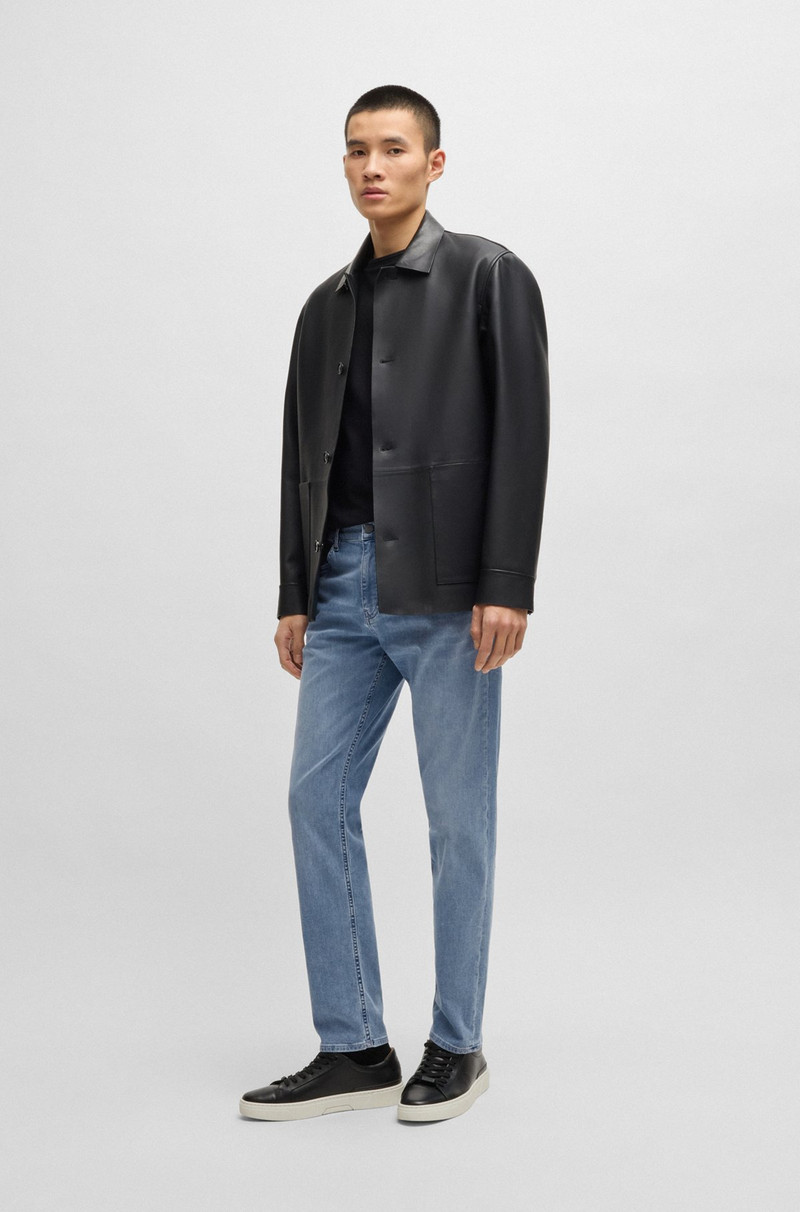 BOSS MAINE REGULAR-FIT JEANS IN BLUE STRETCH DENIM outlook