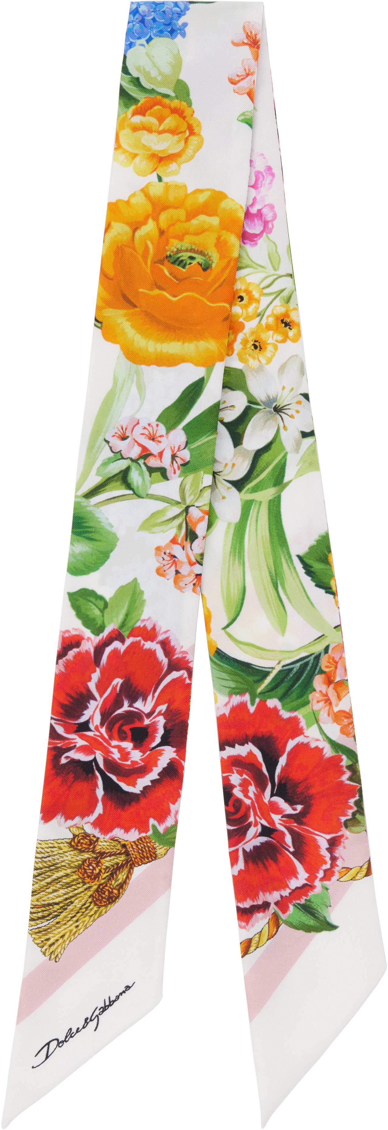 Multicolor Floral-Print Twill Head Scarf - 1