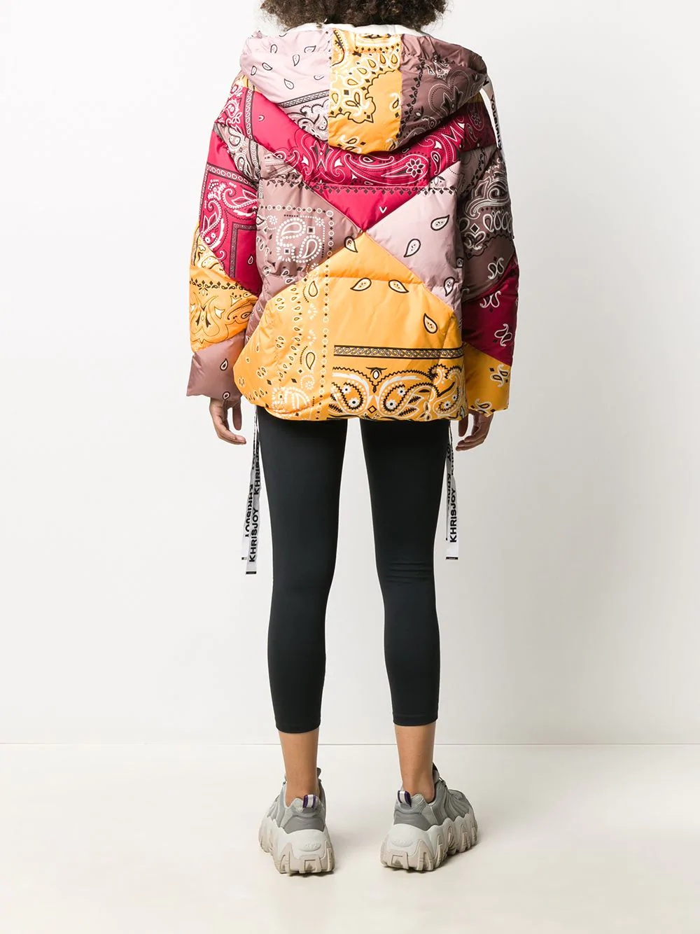 bandana-print puffer jacket - 4