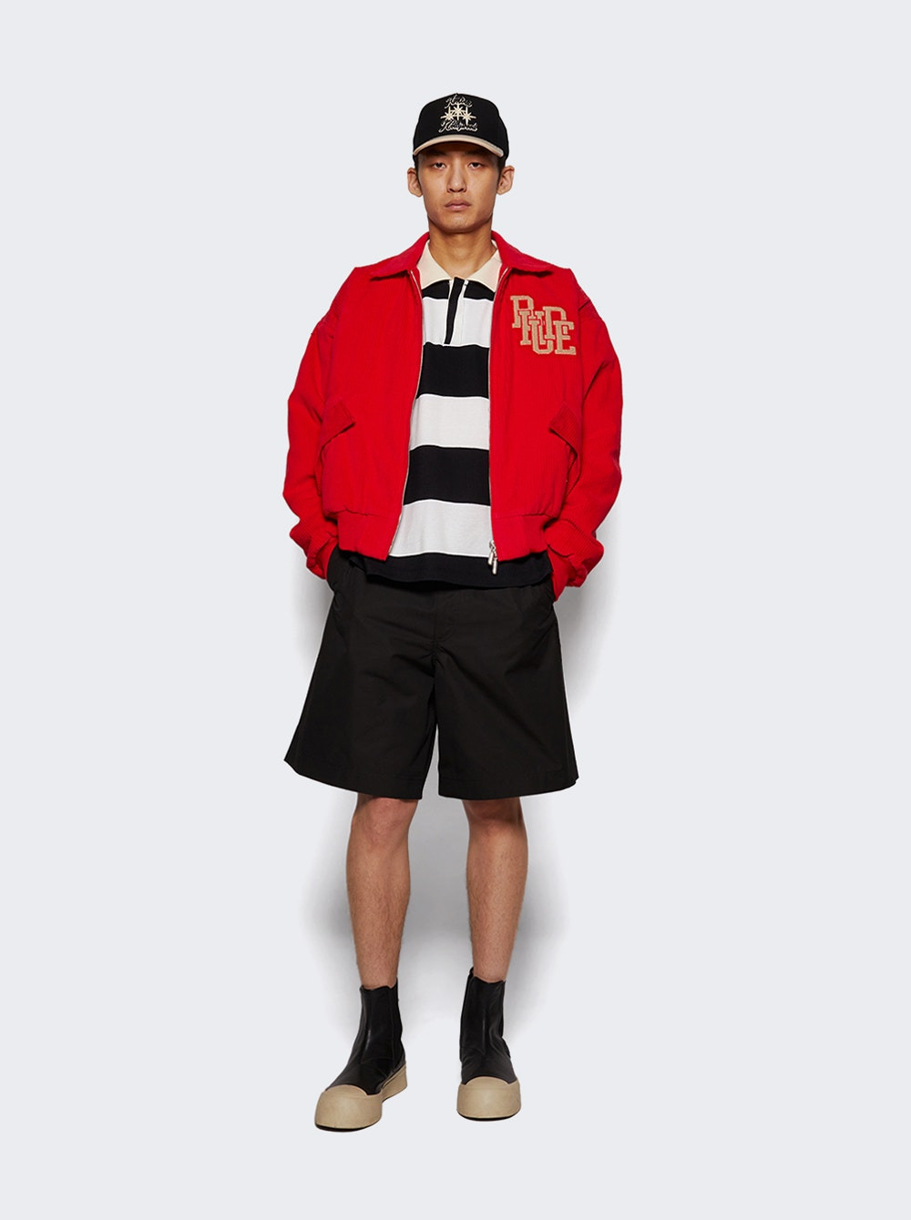 Bay Of Angels Corduroy Jacket Red And Tan - 5