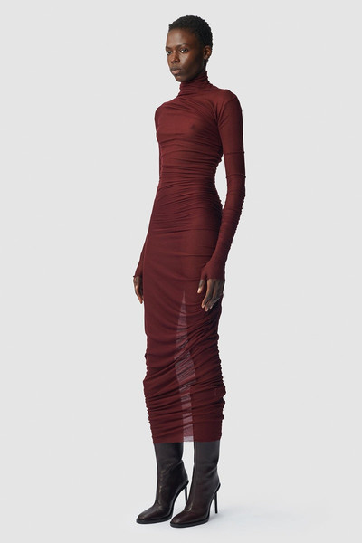 Ann Demeulemeester Amor Long Draped Dress With Gloved Sleeves outlook