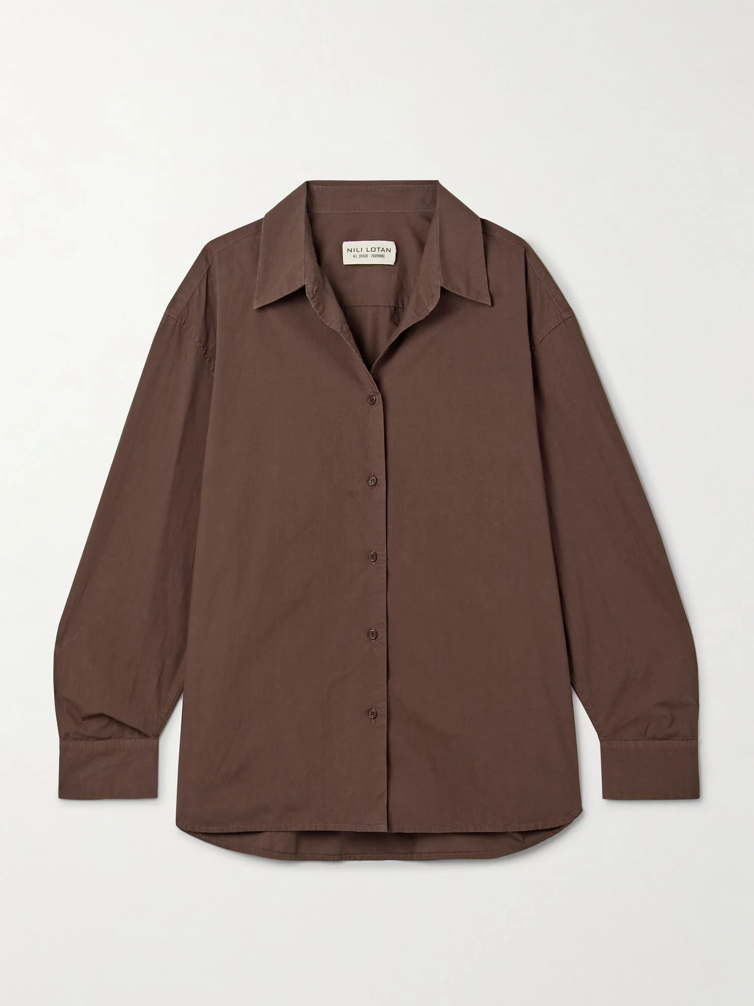 Amante cotton-poplin shirt Burgundy - 1