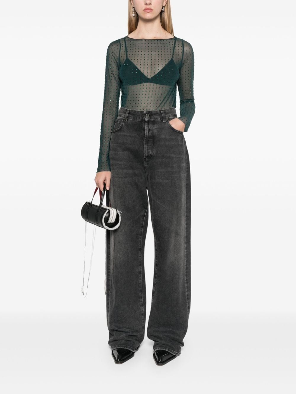crystal-embellished top - 2