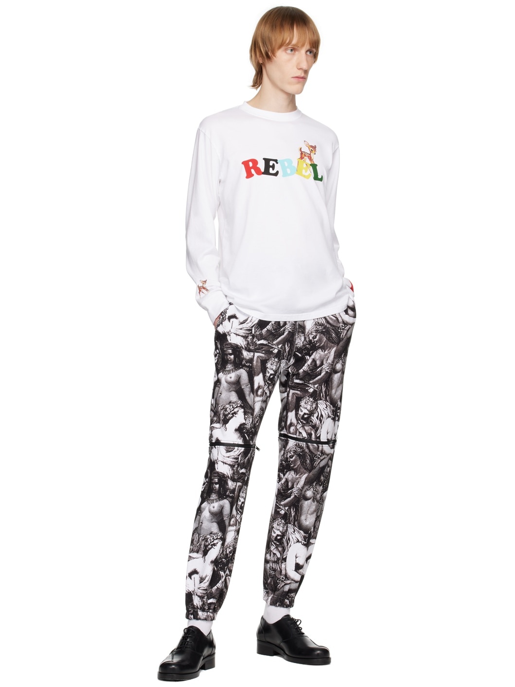 White Printed T-Shirt - 4