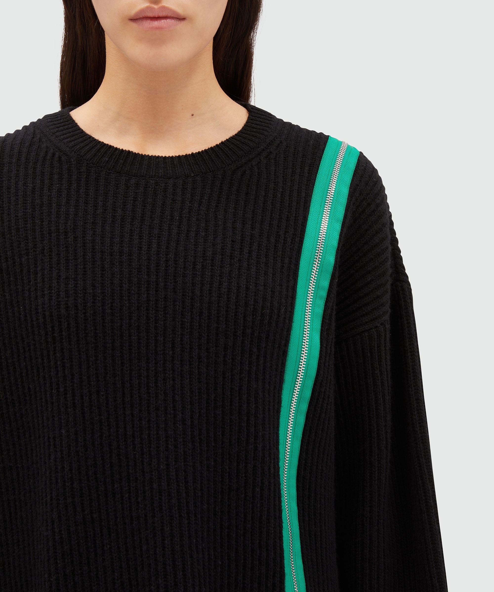 Blended wool ribbed sweater - 5