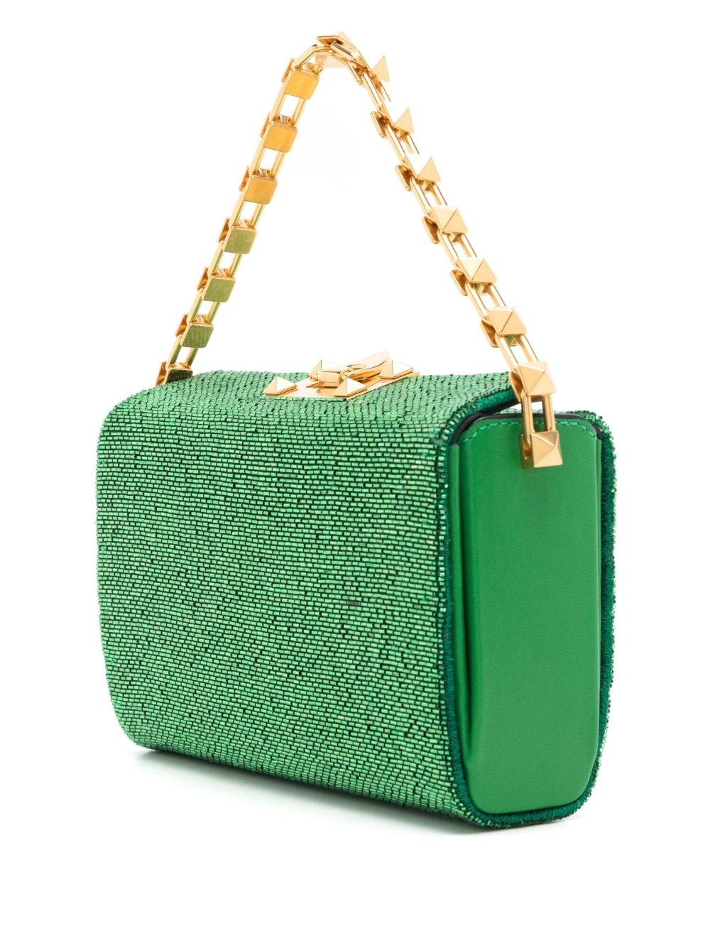 Rockstud beaded leather bag - 3