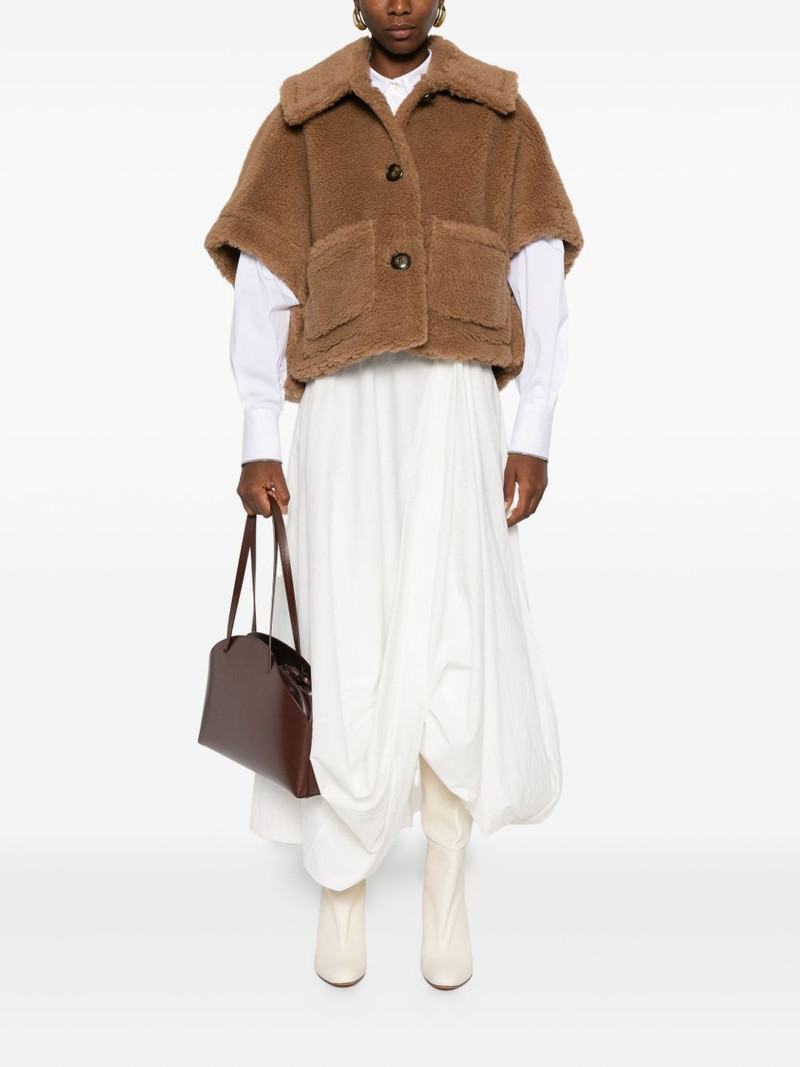Max Mara patch-pocket cape outlook