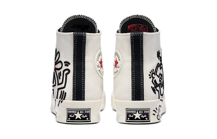 Keith Haring x Converse Chuck Taylor All-Star 70 High Tops Egret White 'Egret Black Red' 171858C - 5