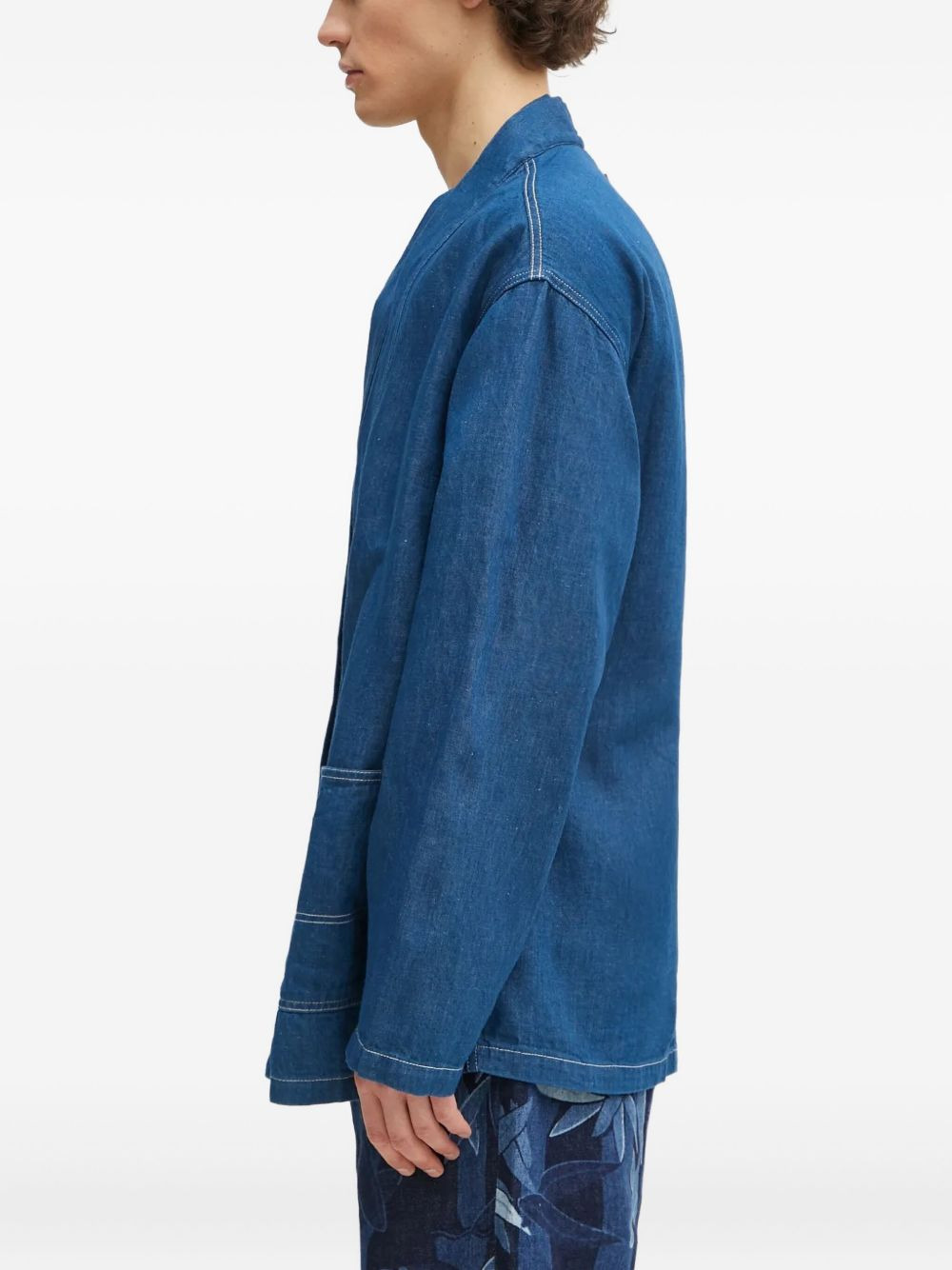 denim wrap jacket - 2