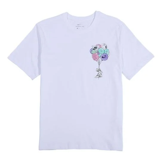 Nike Sportswear Sport Casual Breathable Round Collar Short Sleeved White BQ0705-100 - 1