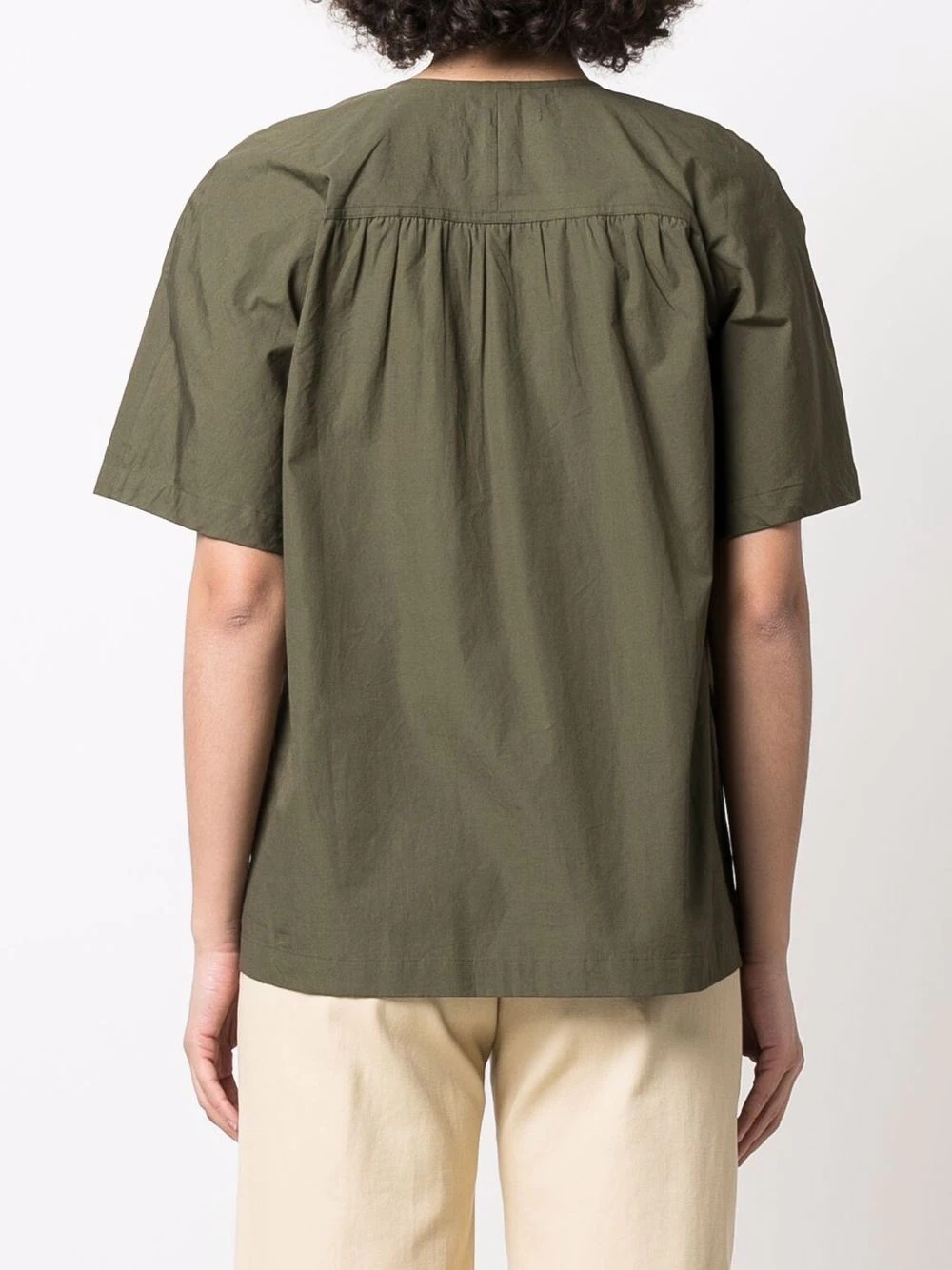 button-front short-sleeved T-shirt - 4