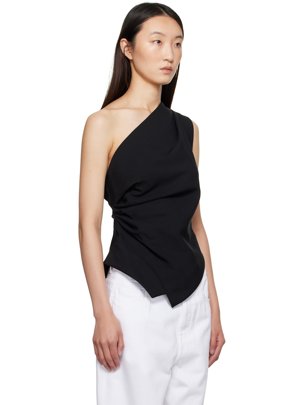 Black Lapel Top - 2