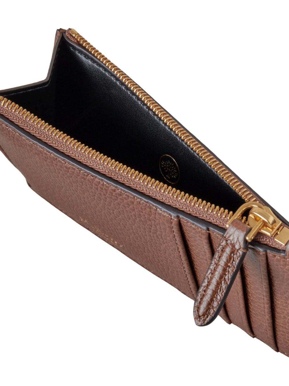 Continental Zipped Long Card Holder Oak Two Tone - 3