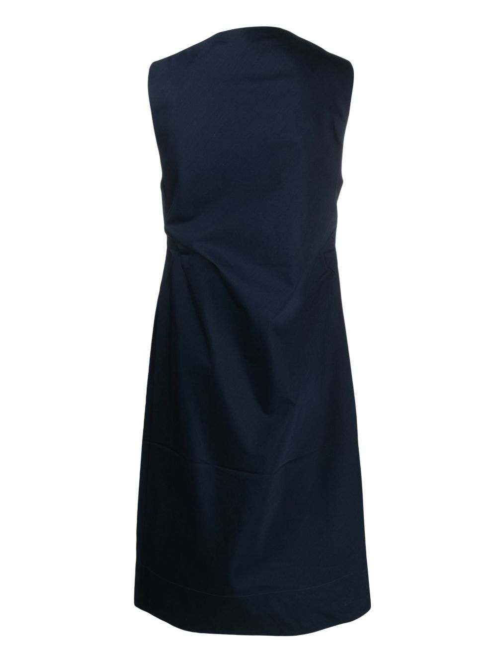 gathered sleeveless midi dress - 2