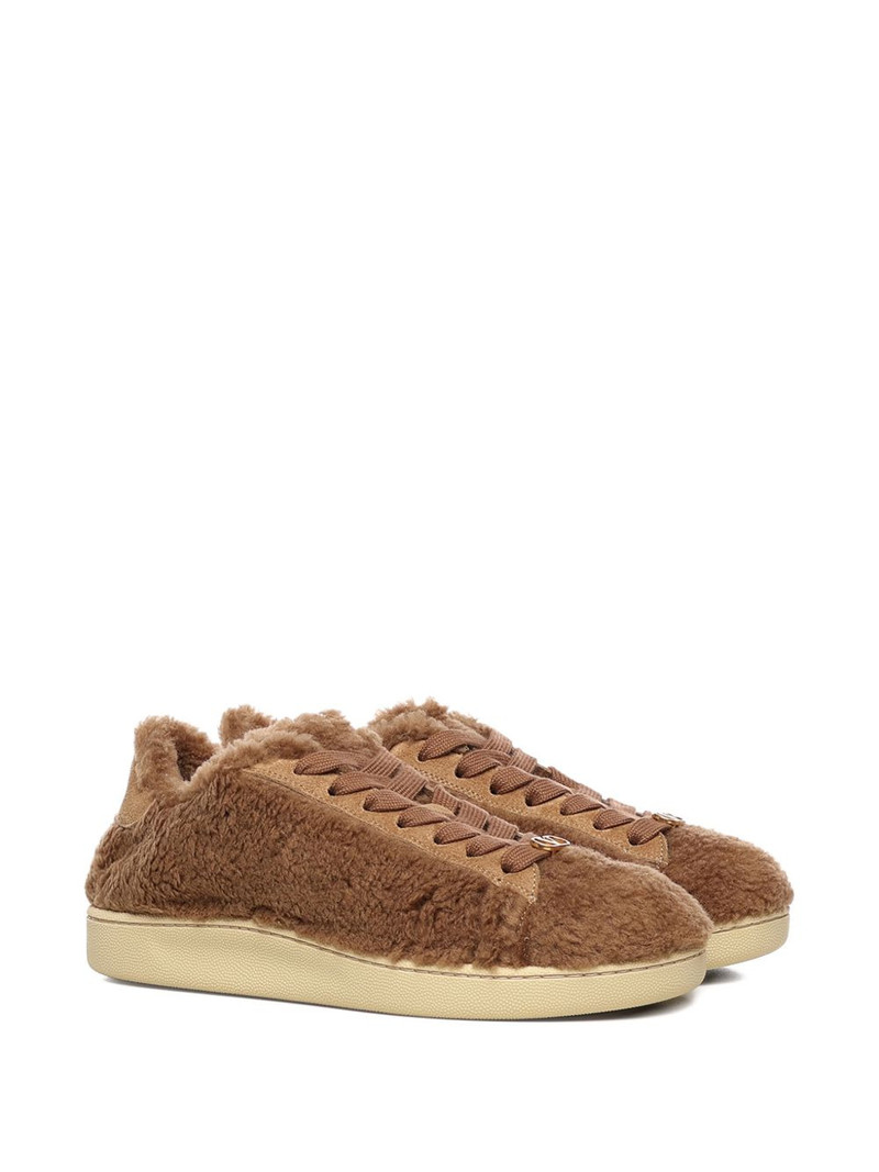 Valentino Royco shearling-effect logo sneakers outlook