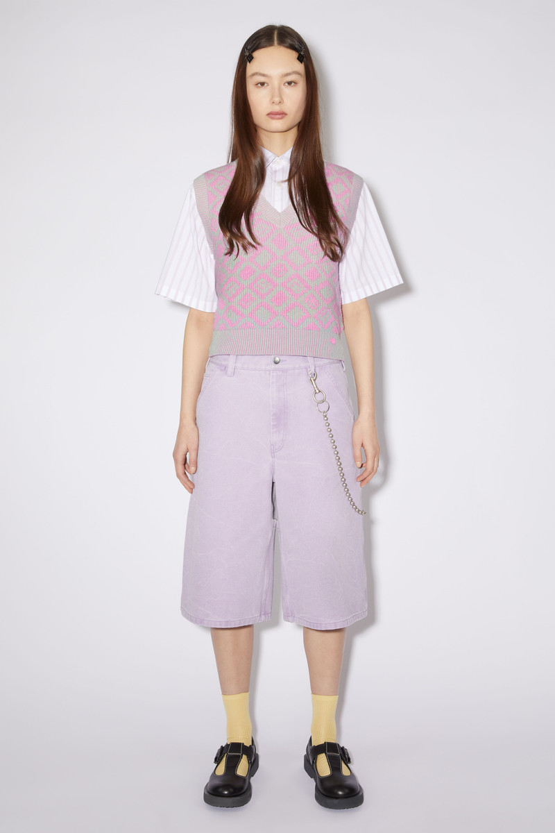 Acne Studios Face tiles vest - Bubble pink/spring green outlook