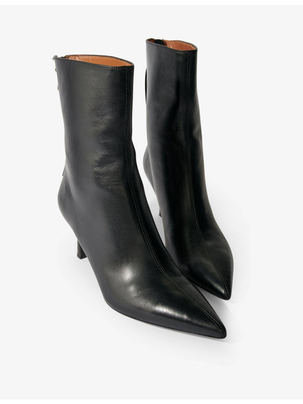CLover-embellished kitten-heel leather ankle boots - 3