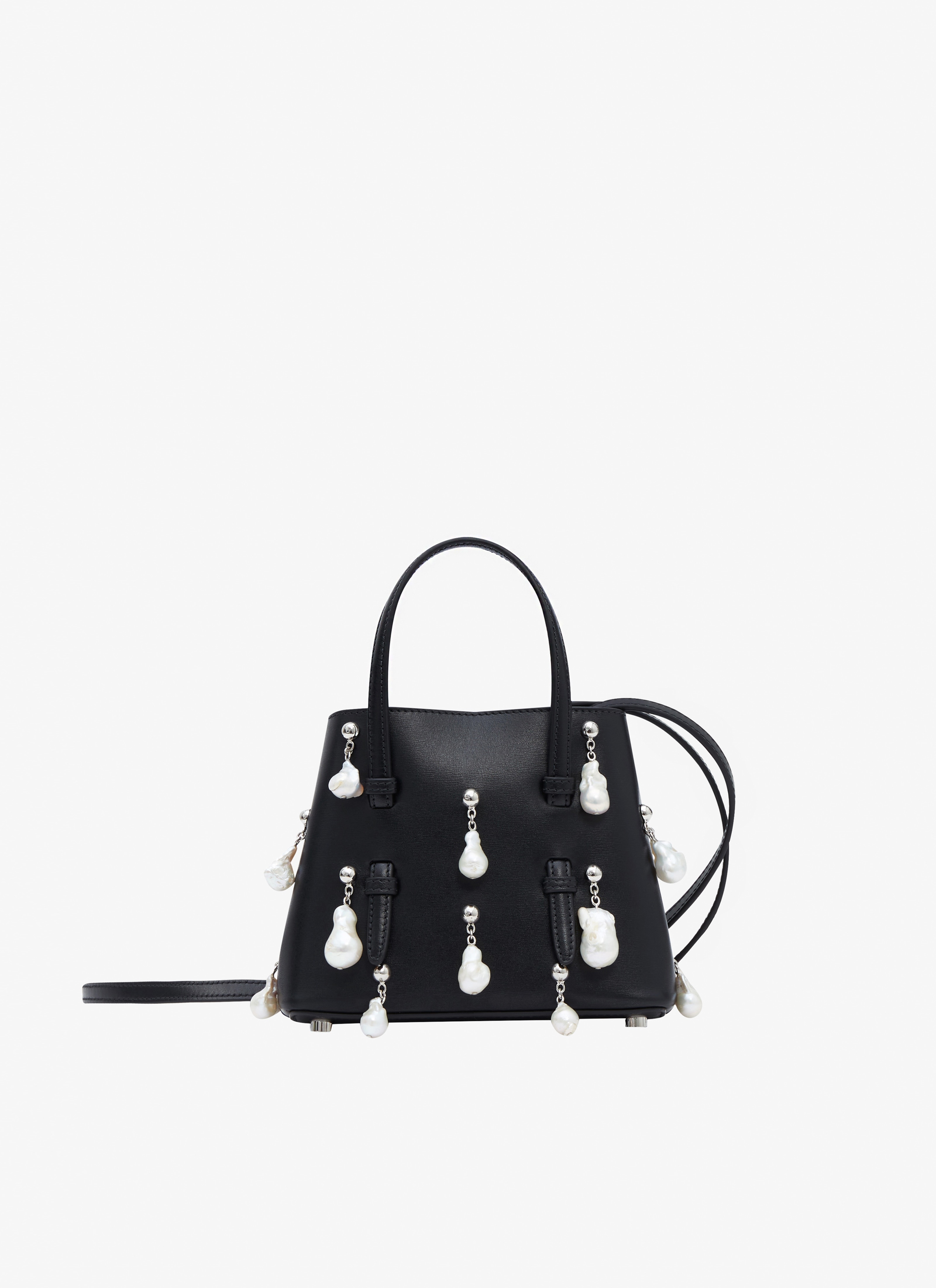 MINA 16 BAG IN LUX CALFSKIN WITH NATURAL PEARLS - 1