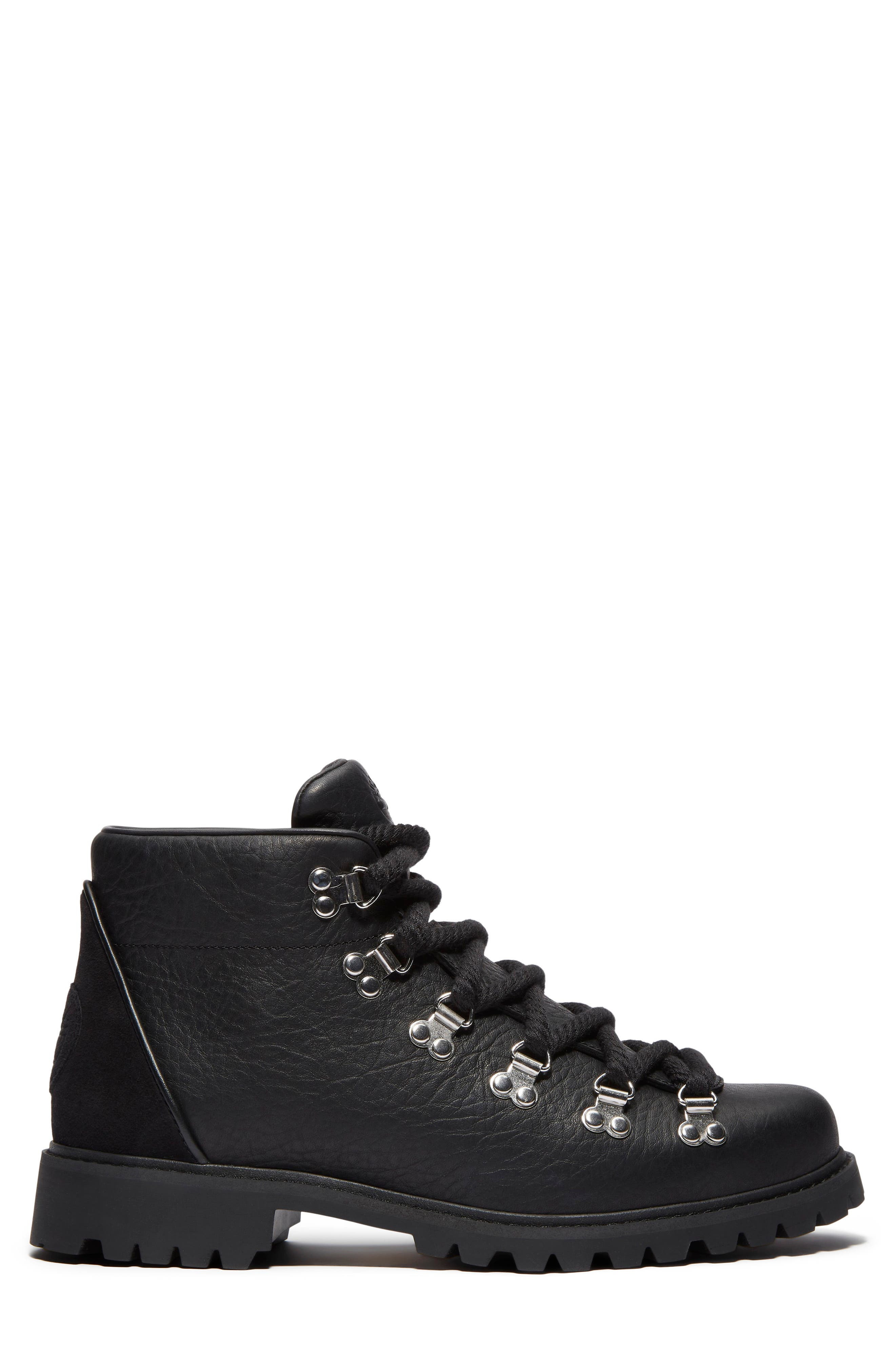 Timberland Authentic Hike Waterproof Mid Hiking Boot in Black Full Grain at Nordstrom - 2