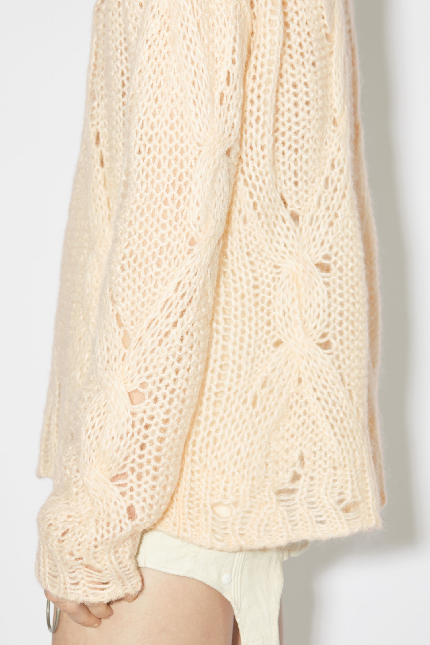 Cable knit sweater - Ivory white - 6