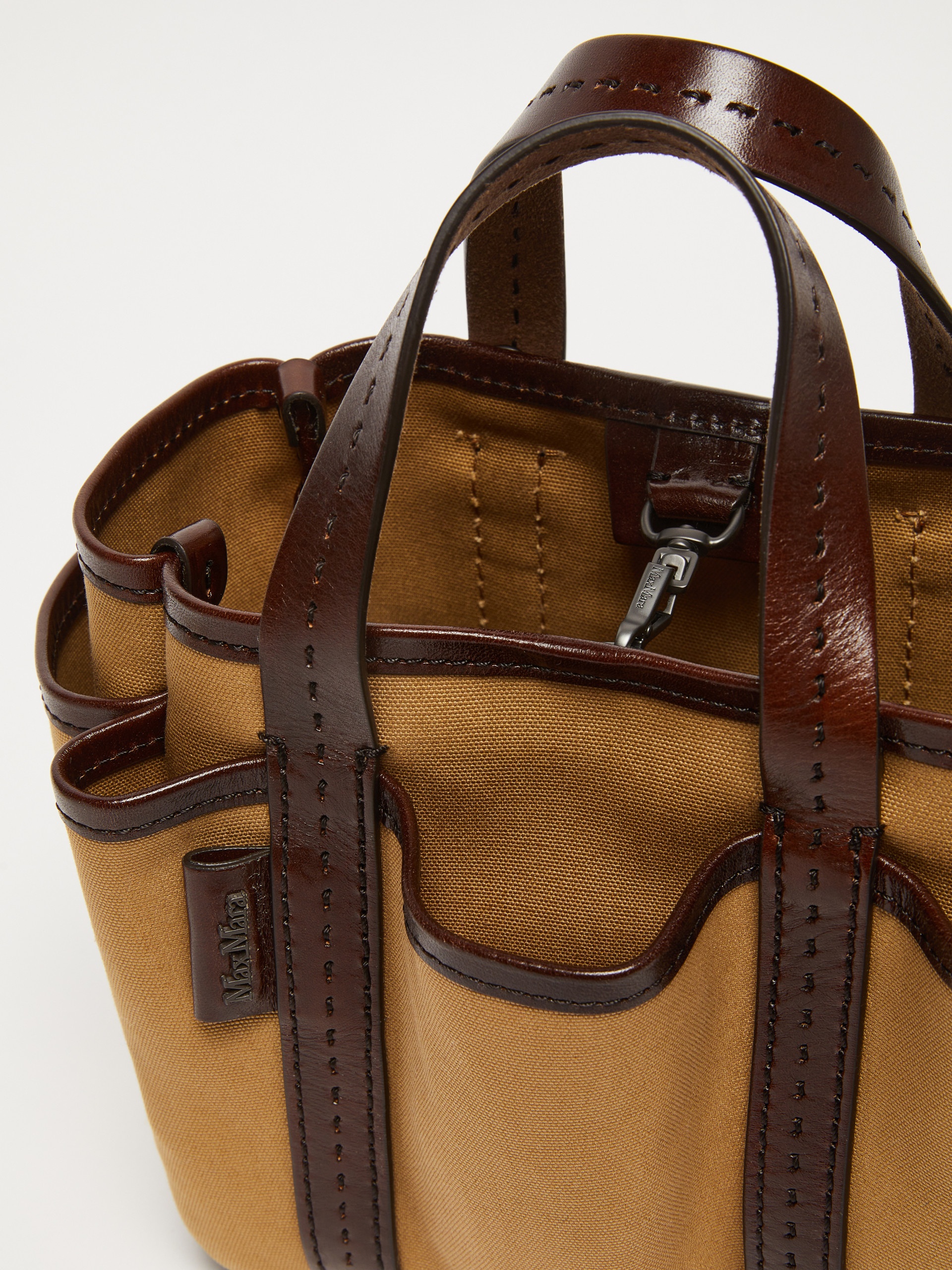 GARDENCABASXS Canvas and leather Giardiniera Mini tote bag - 4