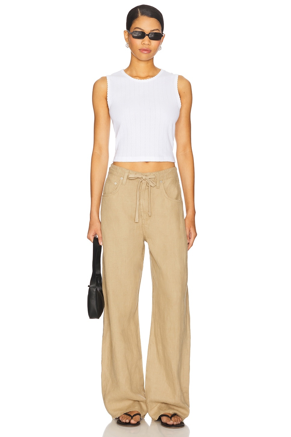 Pointelle Sleeveless Crew Top - 4