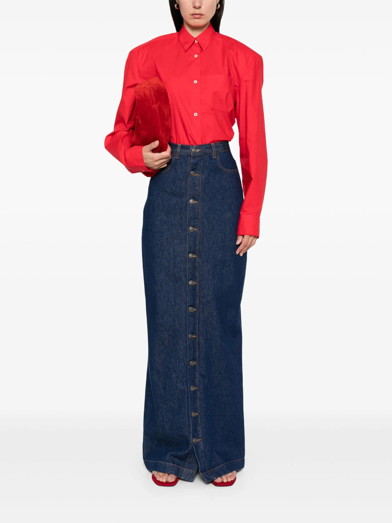 Embroidered Shoulder-padded Shirt 5
