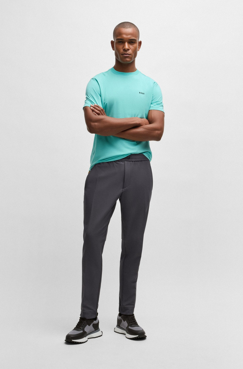 BOSS MIXED-MATERIAL TRAINERS WITH MESH DETAILS AND BRANDING outlook