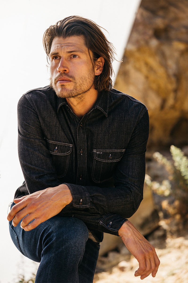 HIROSHI KATO The Brace Shirt - Black outlook