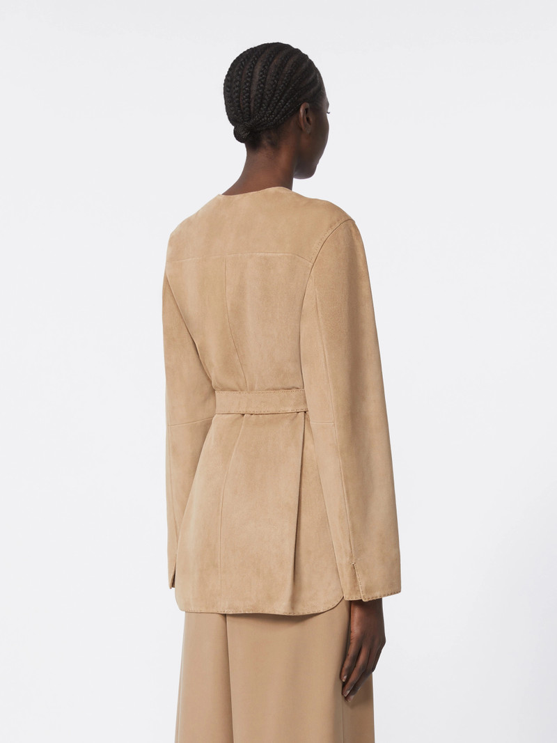 ABITO Suede jacket - HAZELNUT BROWN 4