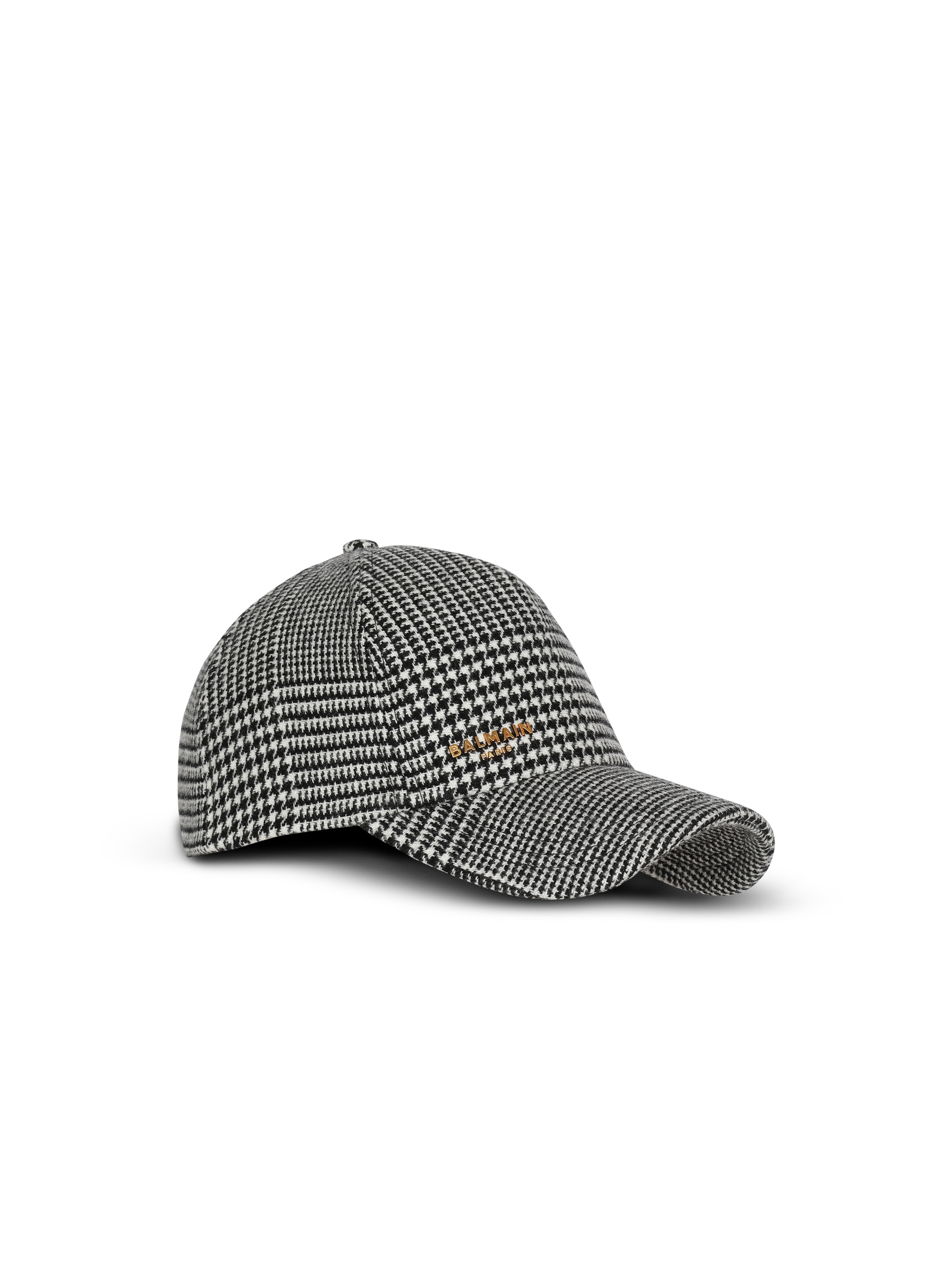 Balmain Paris Prince-of-Wales wool cap - 3