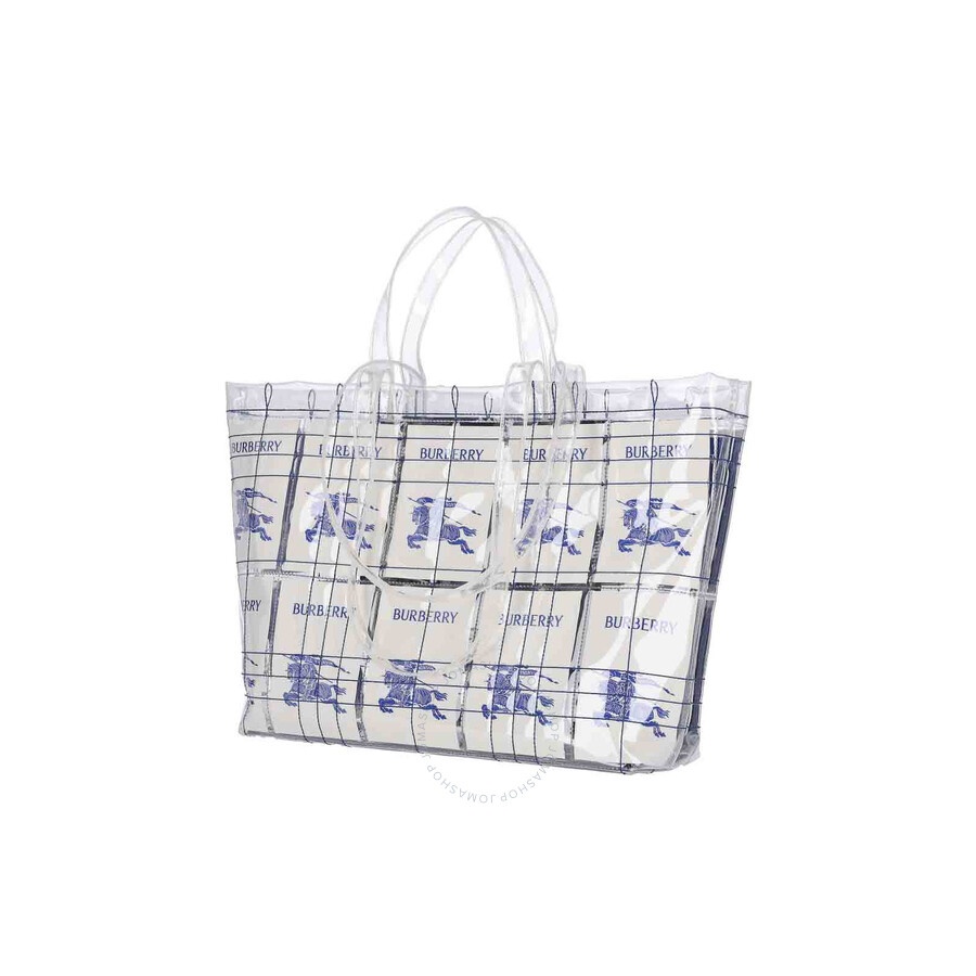 Burberry Equestrian Knight Logo Printed Transparent Tote Bag - 2