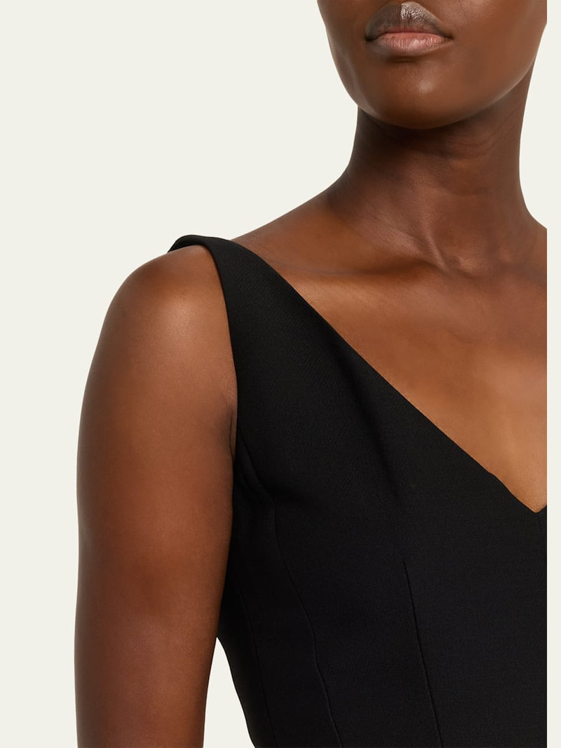 Willa Sleeveless Silk Wool Midi Dress 5