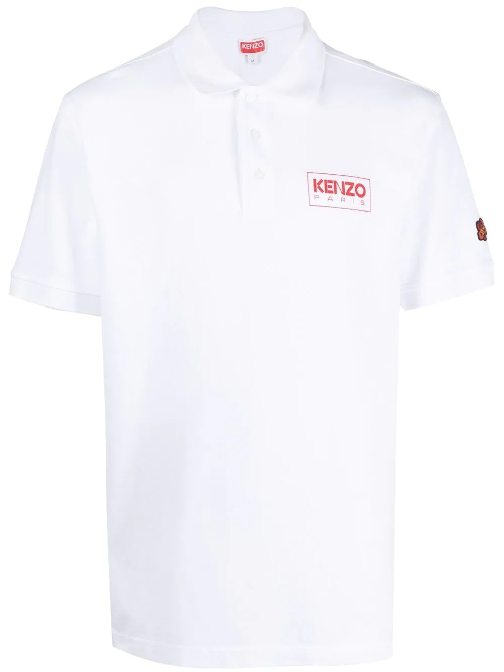 logo-print piqué polo shirt - 1