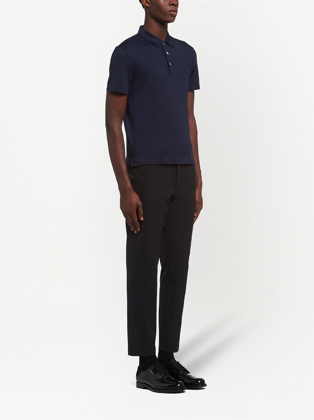 embroidered-logo polo shirt - 3