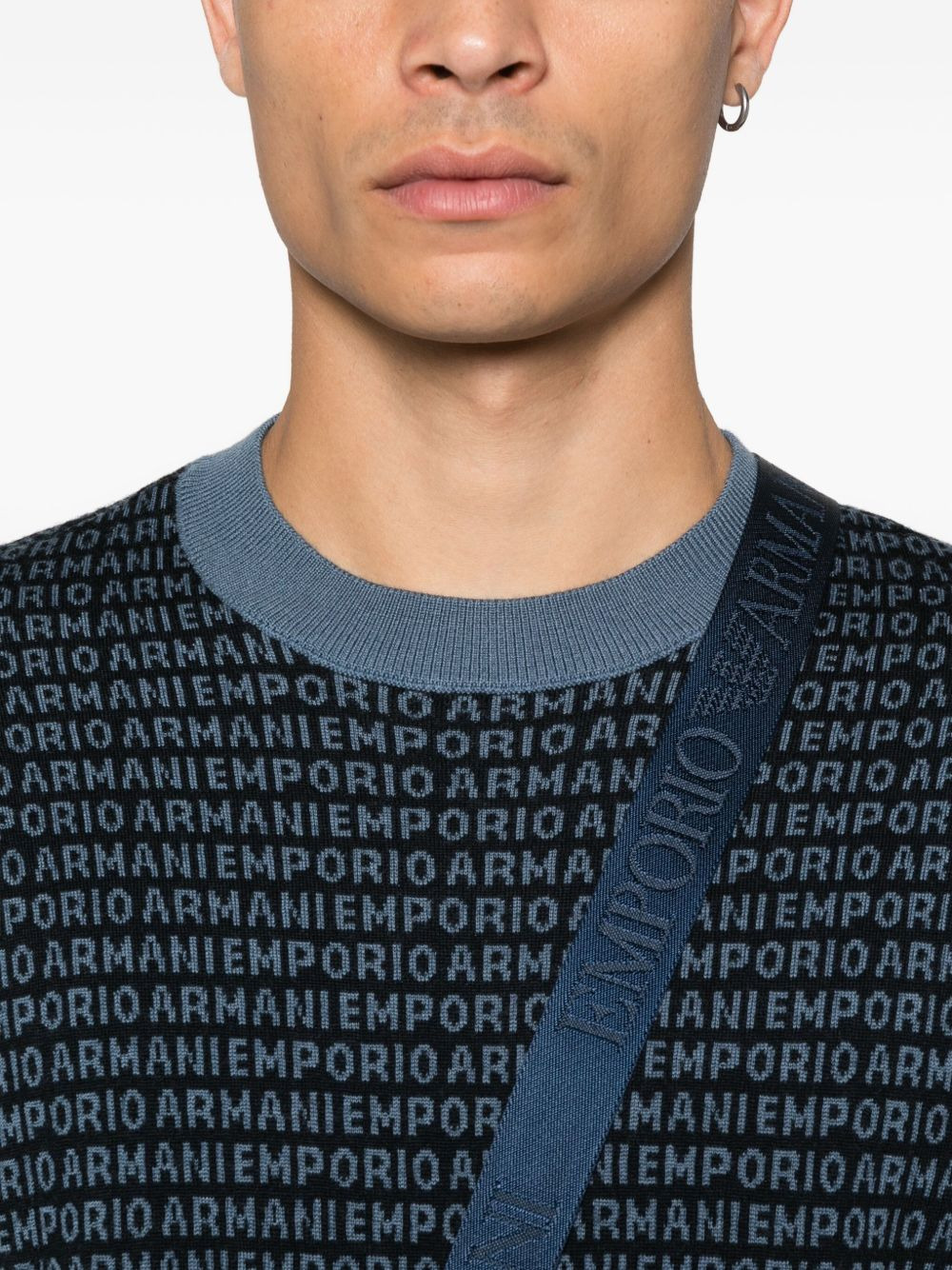 logo-print wool sweater - 5