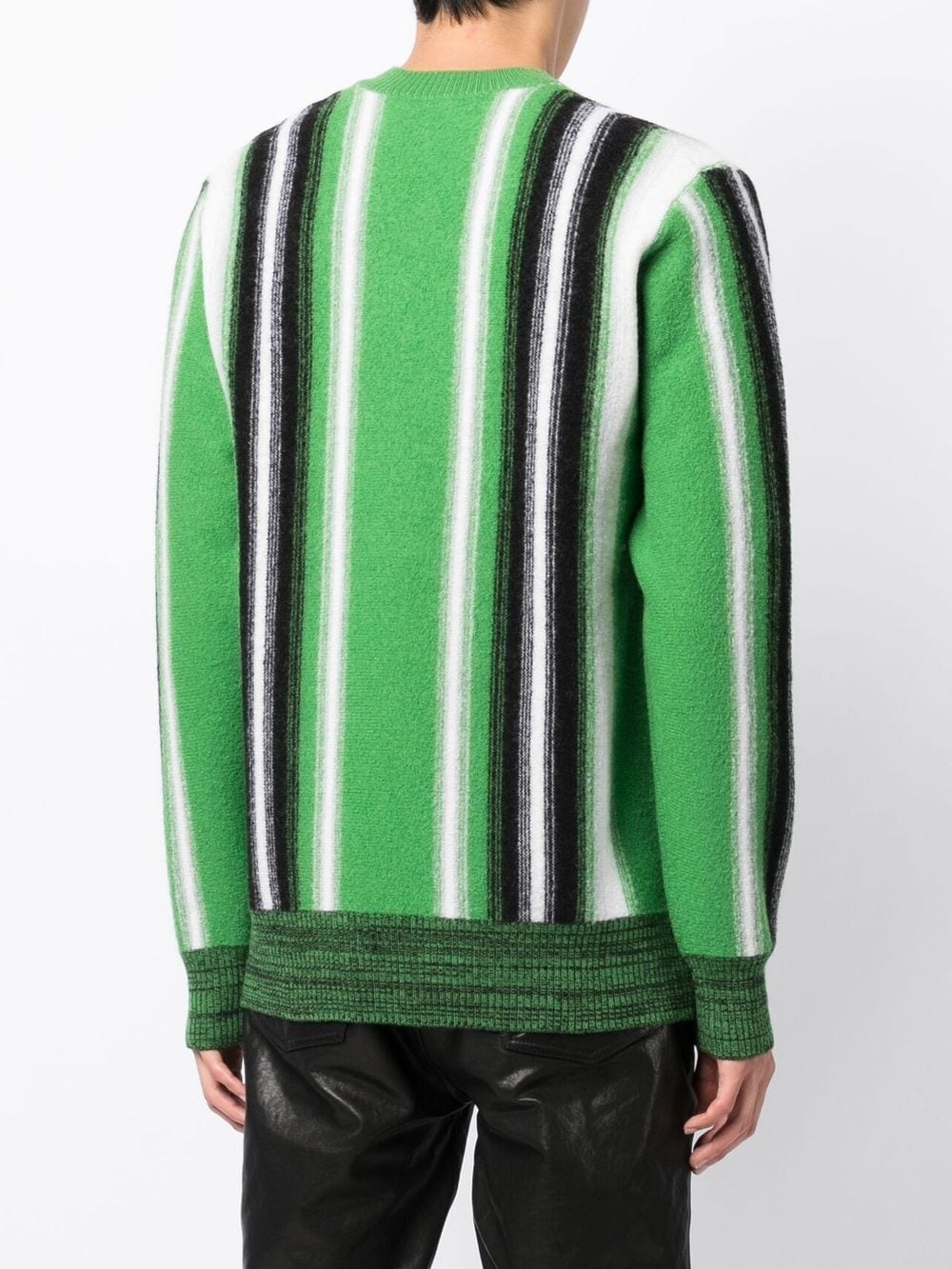graphic-print V-neck jumper - 4