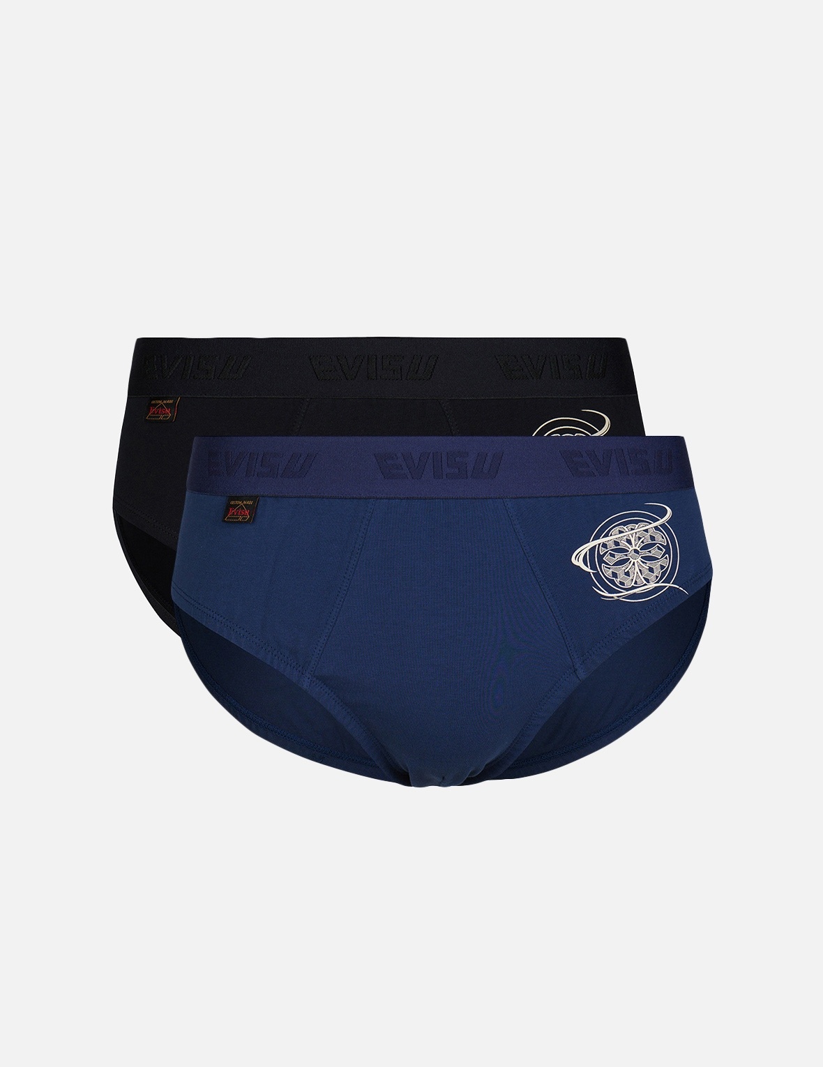 TWO-PACK KAMON AND LOGO PRINT BRIEFS - 1