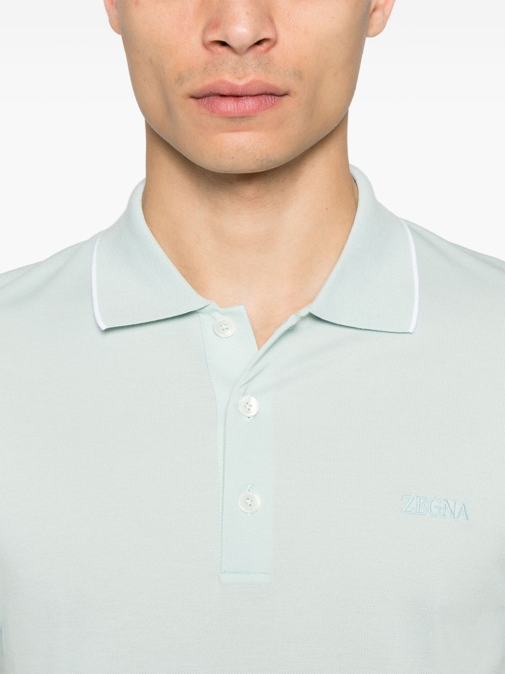 logo-embroidered polo shirt - 4