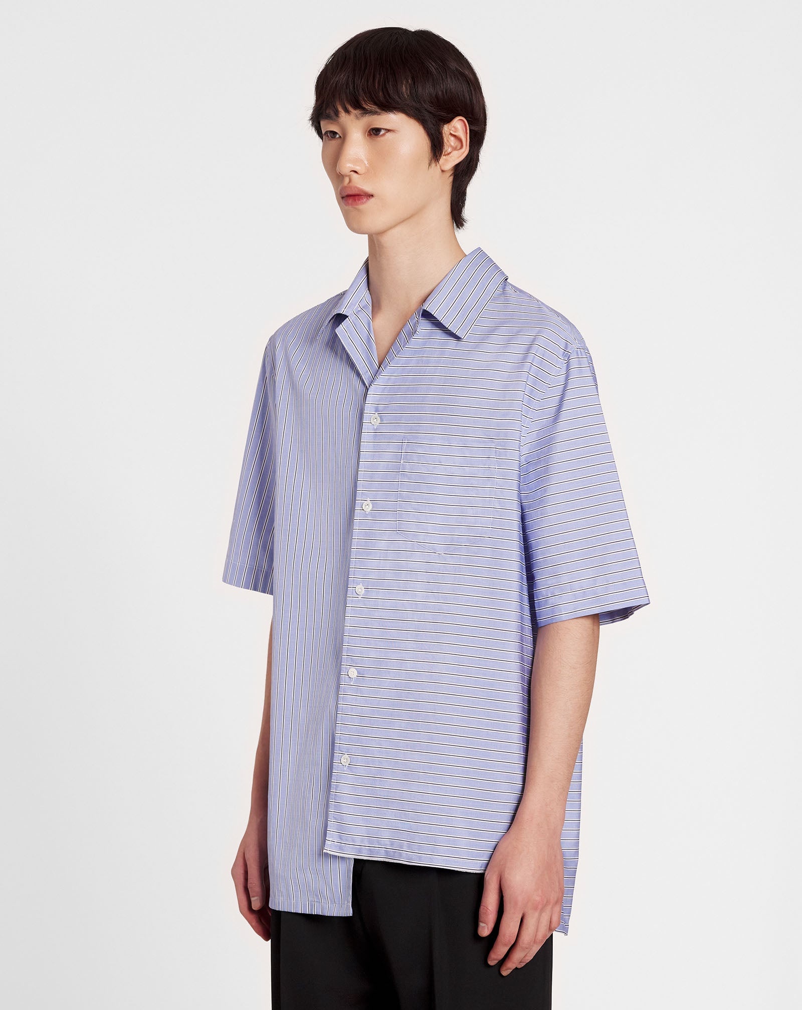 SHORT SLEEVE ASYMETRIC SHIRT - 3