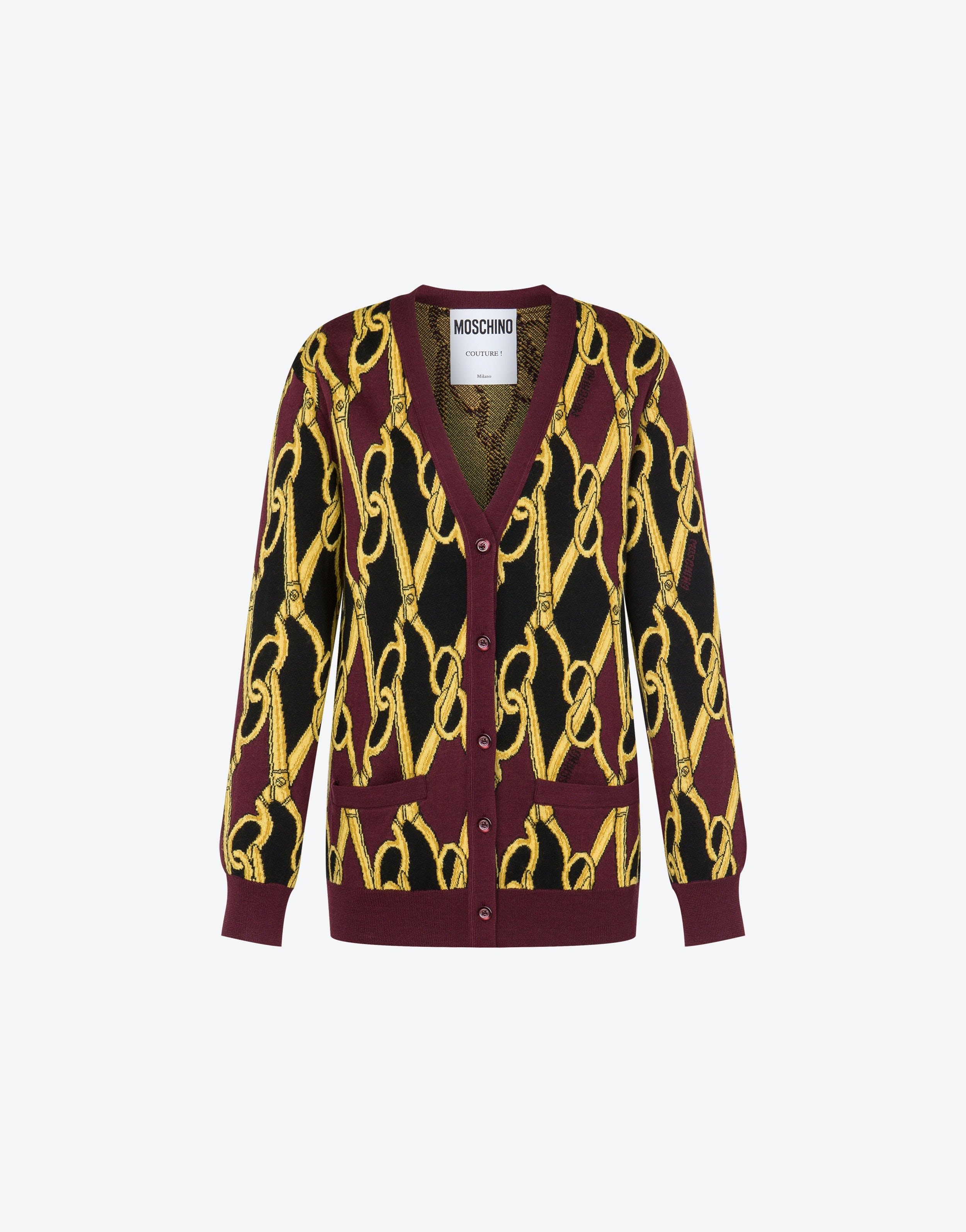 SEWING SCISSORS WOOL CARDIGAN - 1