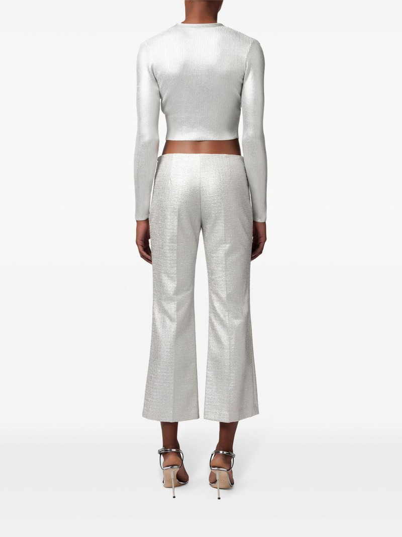 laminated cropped cardigan 3