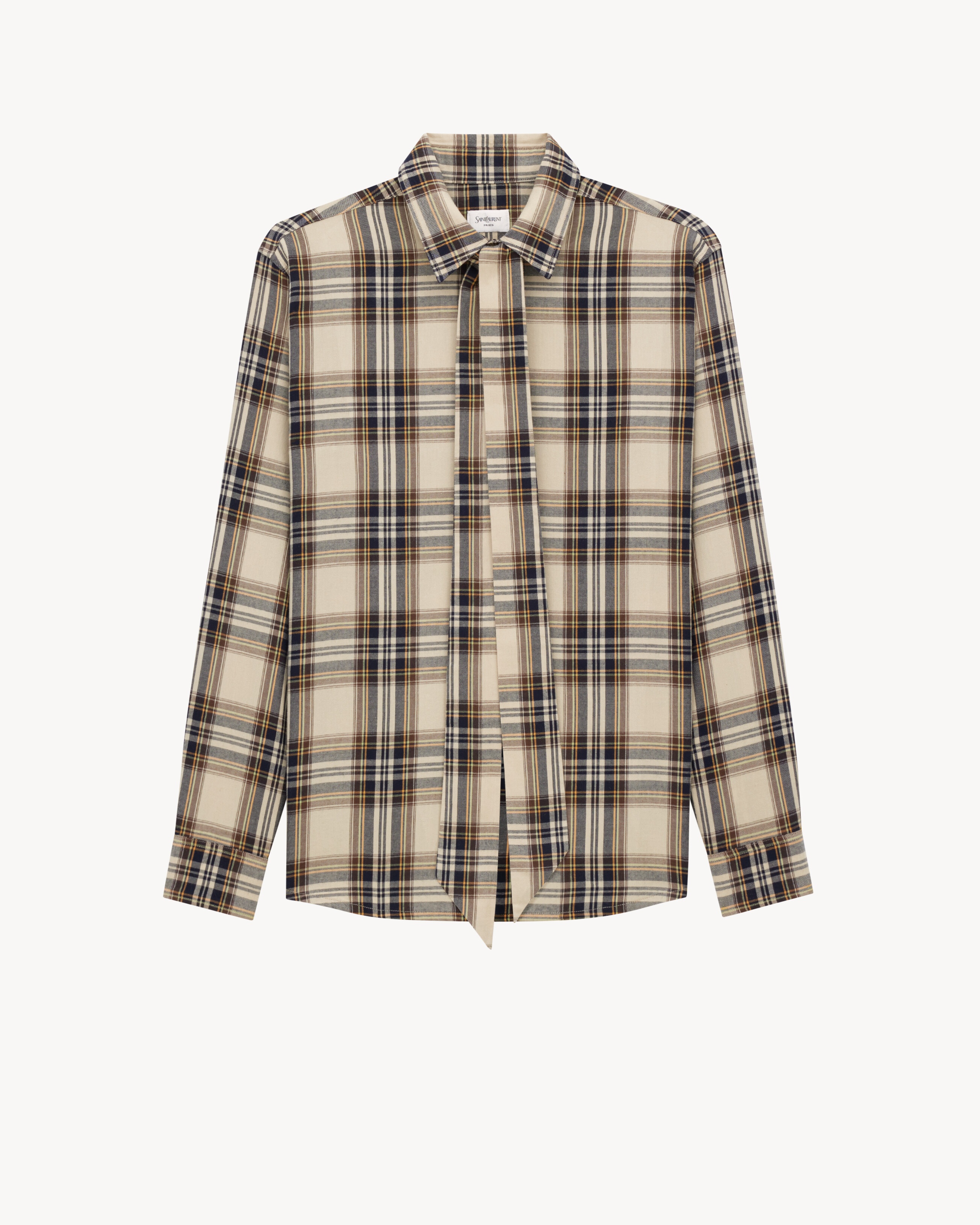 CASSANDRE LAVALLIÈRE SHIRT IN COTTON TARTAN - 2