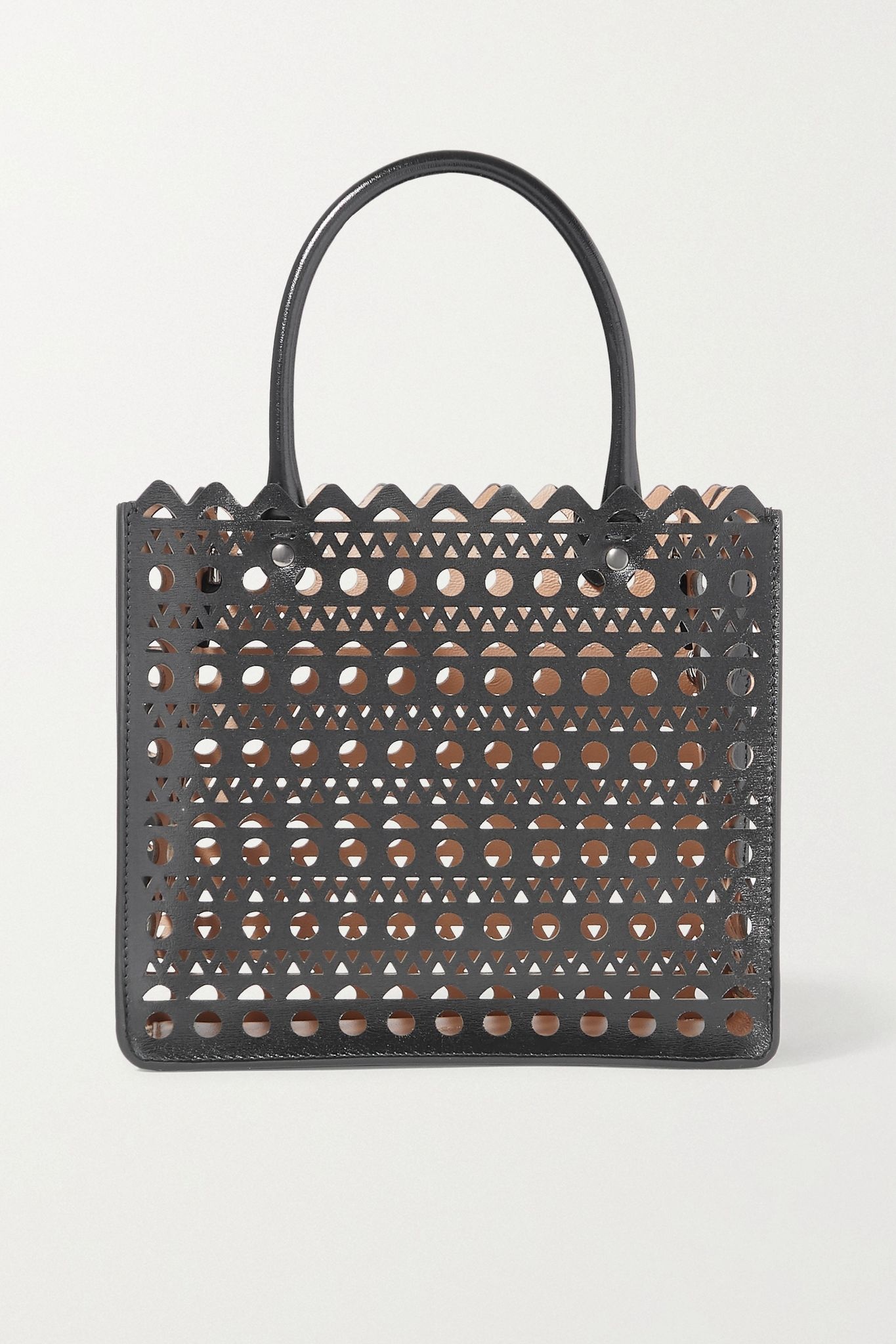 Garance mini laser-cut leather tote - 1