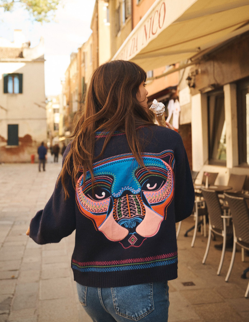 Abi Jacquard Cardigan-Navy, Tiger 6
